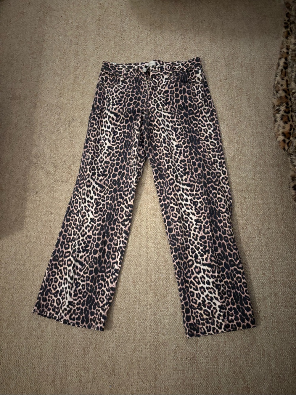 PacSun Leopard Print Jeans in Black and Brown - Picture 1 of 3